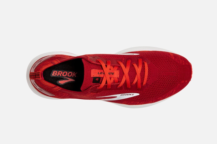 Levitate 4 Road Brooks Running Shoes NZ Mens - Red/Pink/White - MDYTSK-710